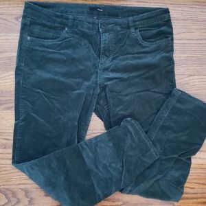 Hunter Green Petite Skinny Corduroy Pants